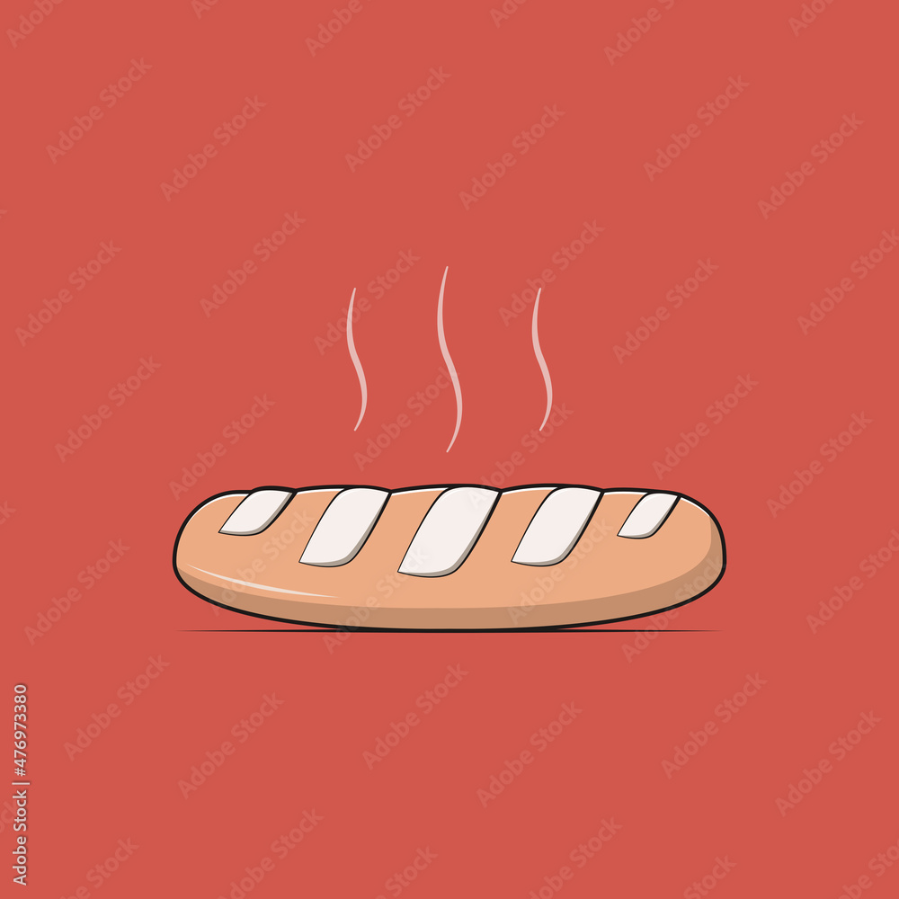 Sliced Bread cartoon style icon illustration Sliced Bread cartoon style icon illustration