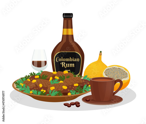 Colombian Traditional Cuisine Composition
