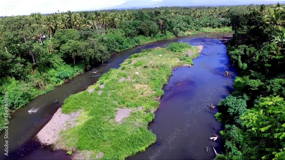 Riverine or river islands formed due to massive inundation and flooding