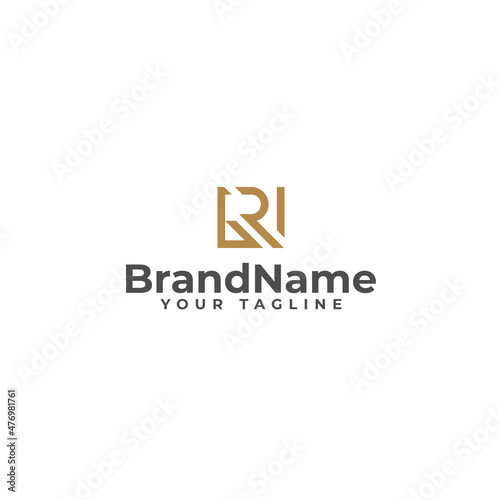 minimalist simple flat Brand Name logo design