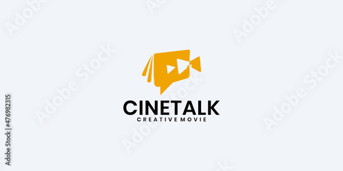 cinema talk logo template
