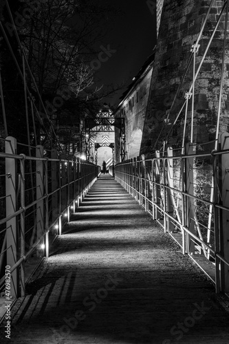 Walking through the streets of Nuremberg (germany) at christmas