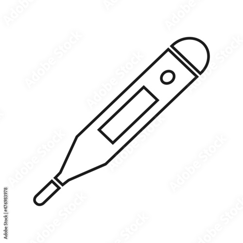Termometre thin icon on white background