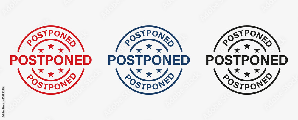 postponed stamp rubber 