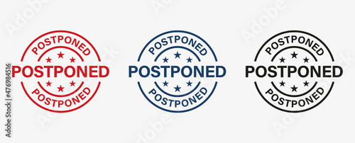 postponed stamp rubber  photo