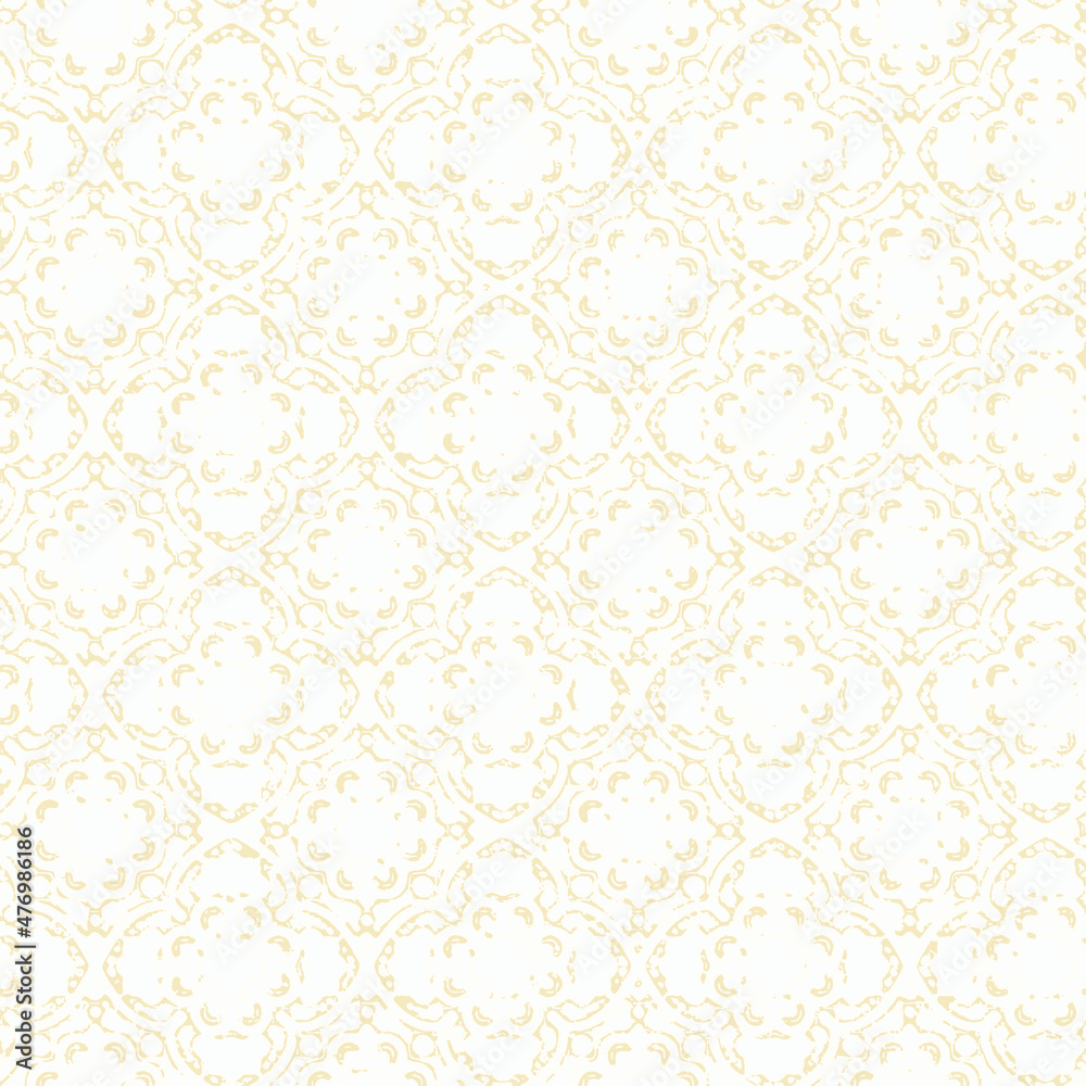 Luxury wallpaper geometric floral gold and white modern tile seamless neutral color elegance pattern design designed for tie, dress, curtain, bed linen, dress print, cover, wrapping paper