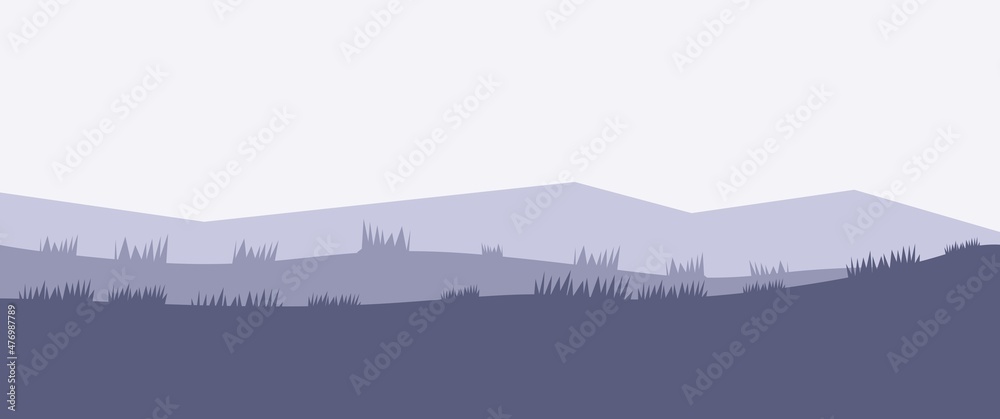 Simple minimalist mountain vector design concept can be used for background, backdrop, wallpaper, interior abstract design, illustration, and game background.