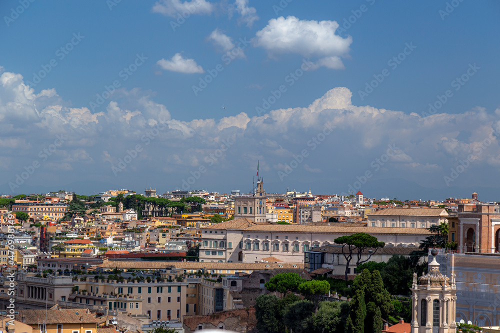aerial view of rome, old historical buildings , view of Rome , cityscape photography of Rome Italy 
