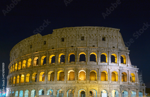 night view of Colosseum in more, 