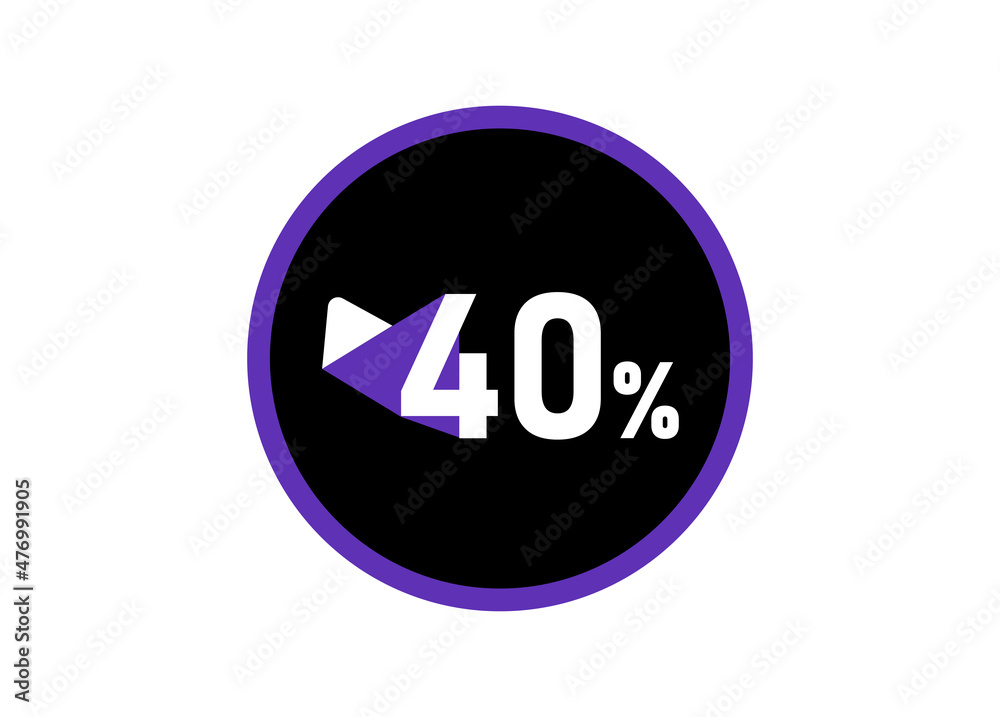 40% Round design vector, 40 percent images 40% Round design vector, 40 percent images