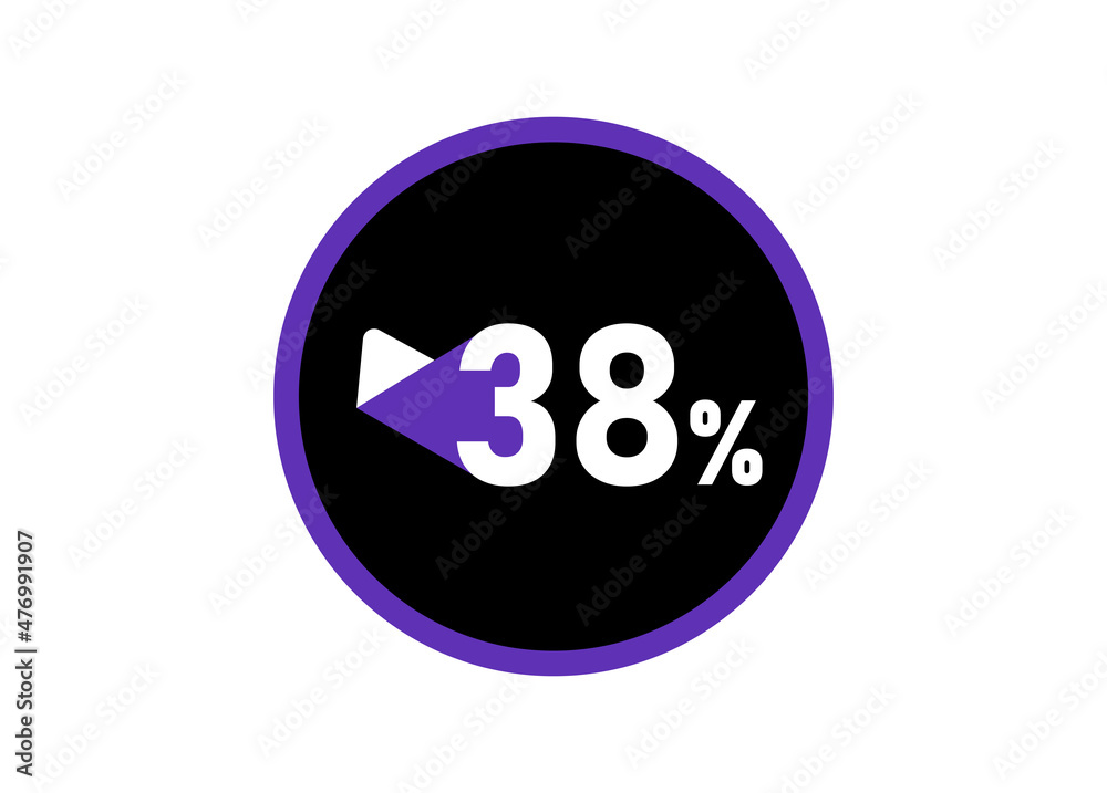 38% Round design vector, 38 percent images