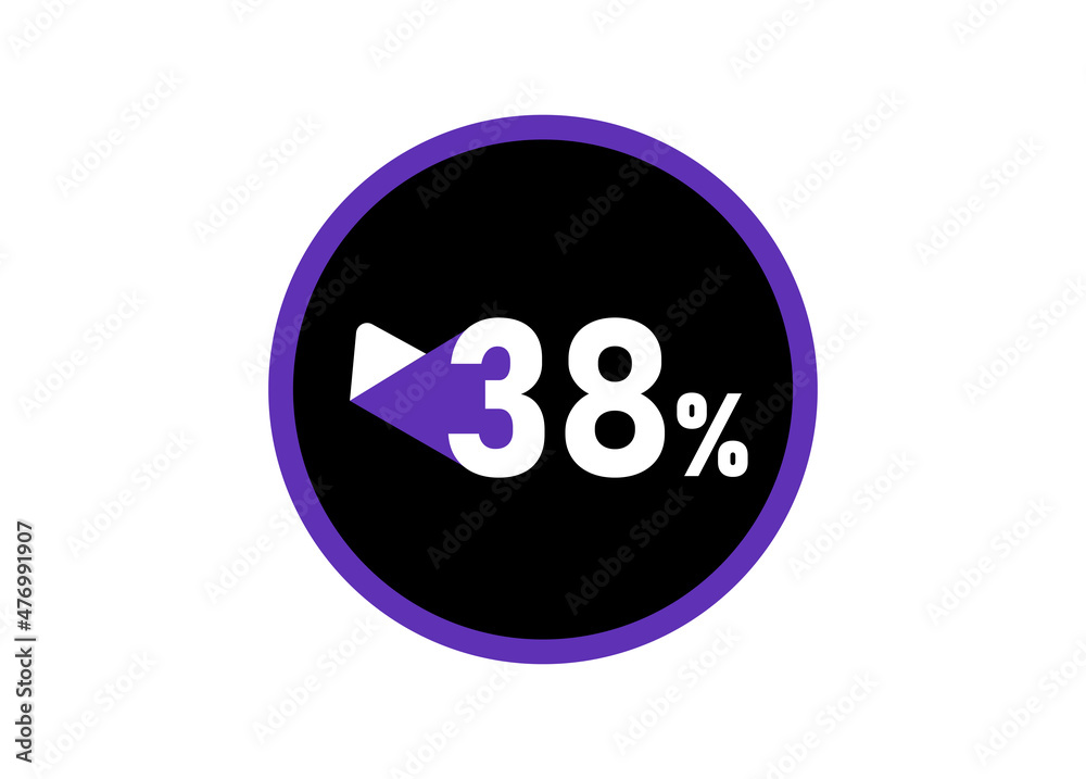 38% Round design vector, 38 percent images 38% Round design vector, 38 percent images