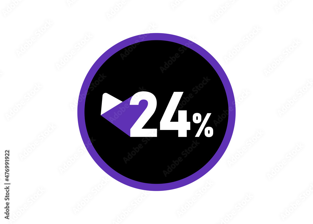 24% Round design vector, 24 percent images 24% Round design vector, 24 percent images