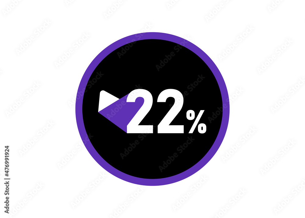 22% Round design vector, 22 percent images 22% Round design vector, 22 percent images