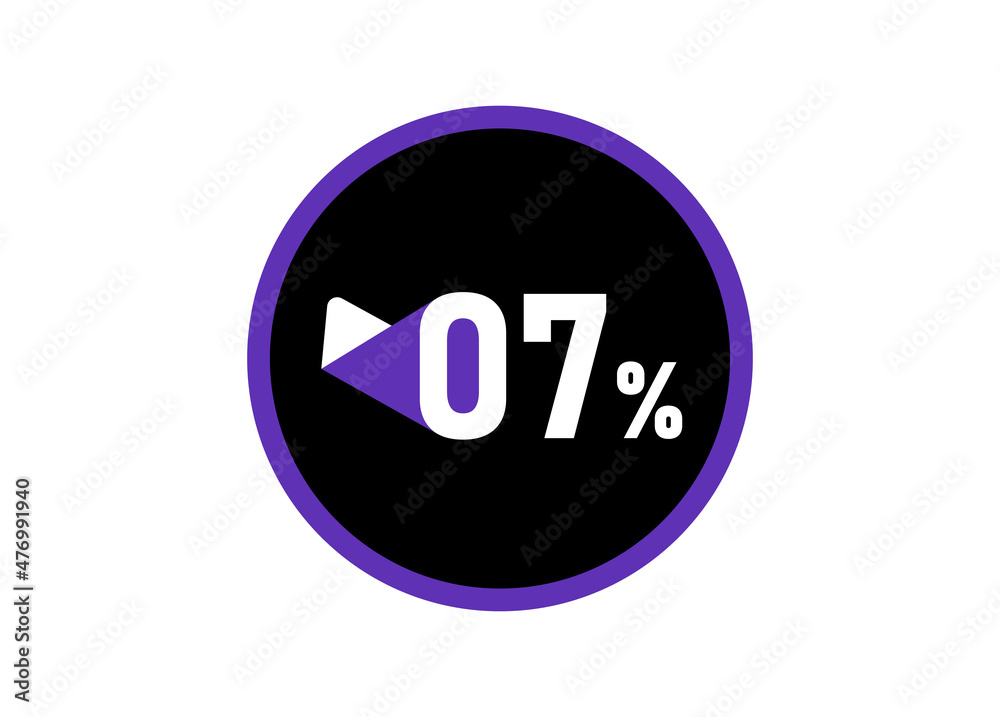 7% Round design vector, 7 percent images 7% Round design vector, 7 percent images