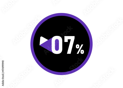 7% Round design vector, 7 percent images