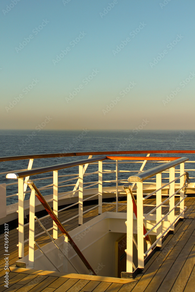 Naklejka premium View on deck of a cruise schip