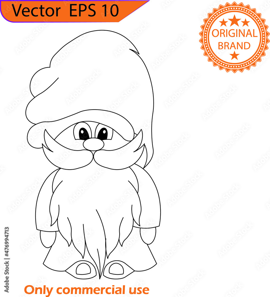 Little garden gnomes. Collection of cute holidays elves with hats for New Year postcard. Drawing for children. Cute cartoon character. Little garden gnomes. Collection of cute holidays elves with hats for New Year postcard. Drawing for children. Cute cartoon character.