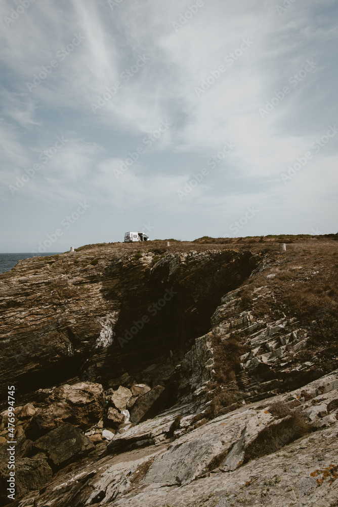 Incredible cliff of the coast of Ribadeo, in Galicia, Spain