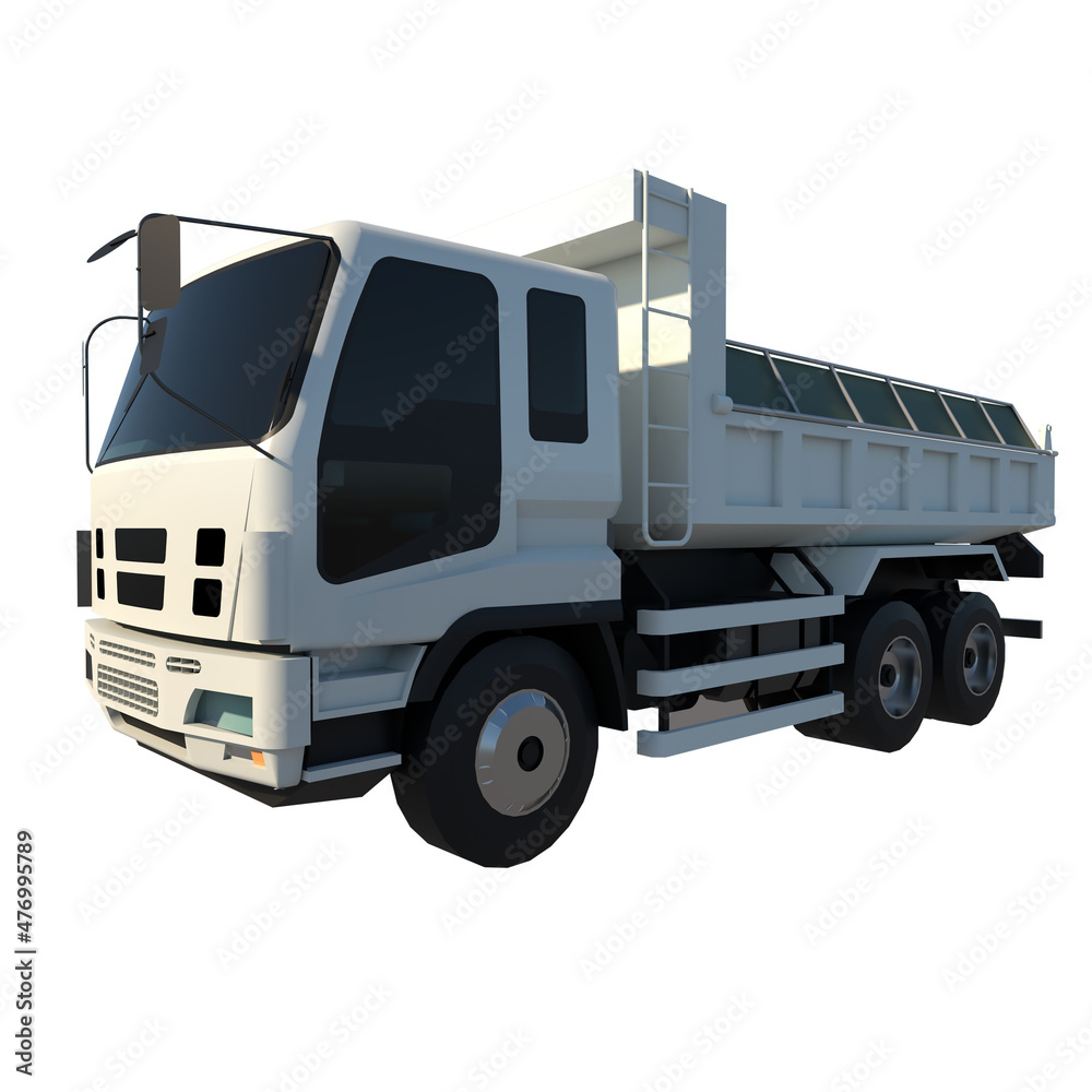 Cargo Truck 1- Front view white background 3D Rendering Ilustracion 3D Cargo Truck 1- Front view white background 3D Rendering Ilustracion 3D