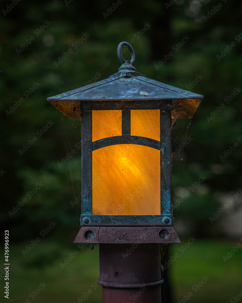 Close-up of an outdoor electric light. Close-up of an outdoor electric light.