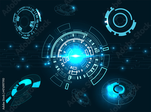 Abstract futuristic background technology sci fi vector image