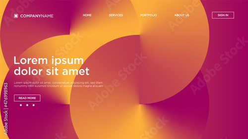 Futuristic Gradient background. Circle gradient shapes composition. Vector illustration.