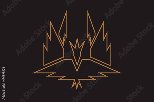 Logo of the proud bird Eagle, falcon or any other predator