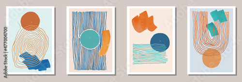 Painted trendy canvas vector collection. © SunwArt