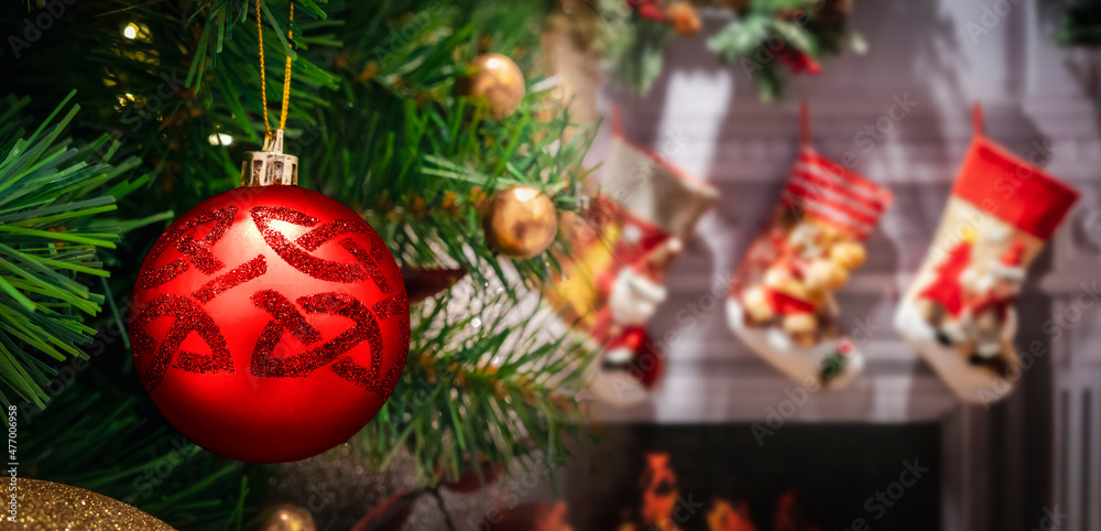 ornaments on the Christmas tree. suitable for new year theme
