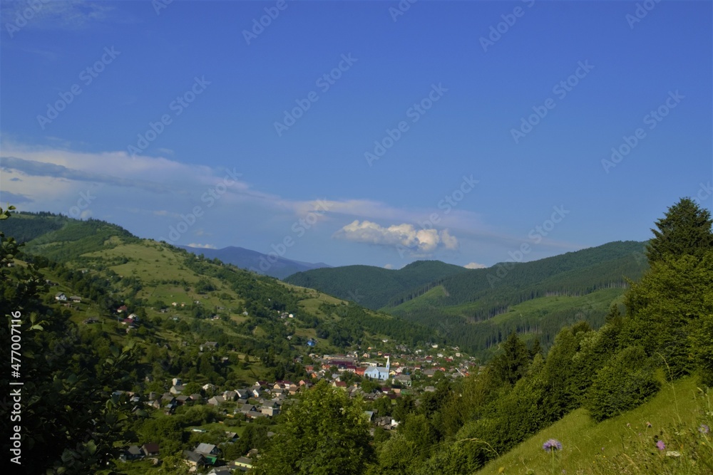 mountain village view