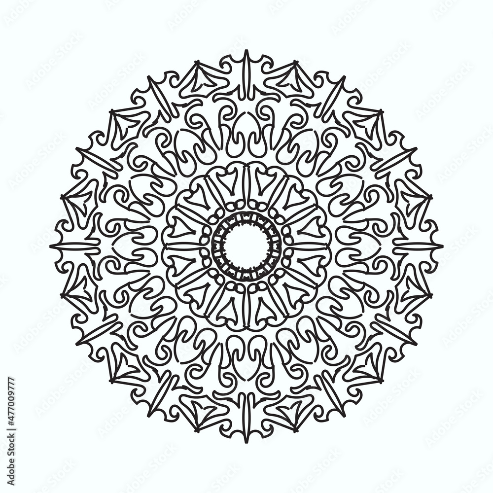 Hand drawn mandala. decoration in ethnic oriental doodle ornament. Hand drawn mandala. decoration in ethnic oriental doodle ornament.