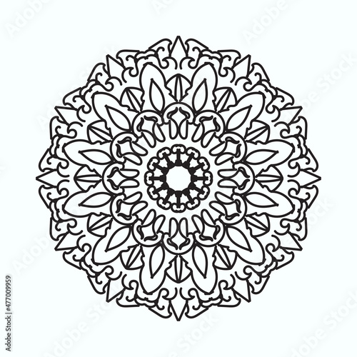 Hand drawn mandala. decoration in ethnic oriental doodle ornament.