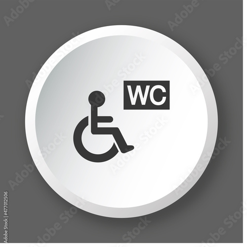 Logo toilettes personne handicapée.