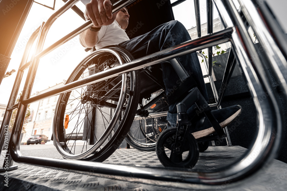 Fototapeta premium The special elevator for the person with a physical disabilities