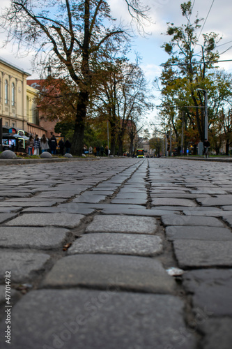 Ancient Lviv travel photo, street photo.