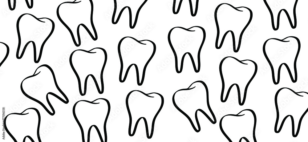 Dentistry, tooth pattern banner. Teeth icon or pictogram. Vector dentist symbol. Cartoon dent logo. healthy or human quote. teeth dental care Dentistry, tooth pattern banner. Teeth icon or pictogram. Vector dentist symbol. Cartoon dent logo. healthy or human quote. teeth dental care