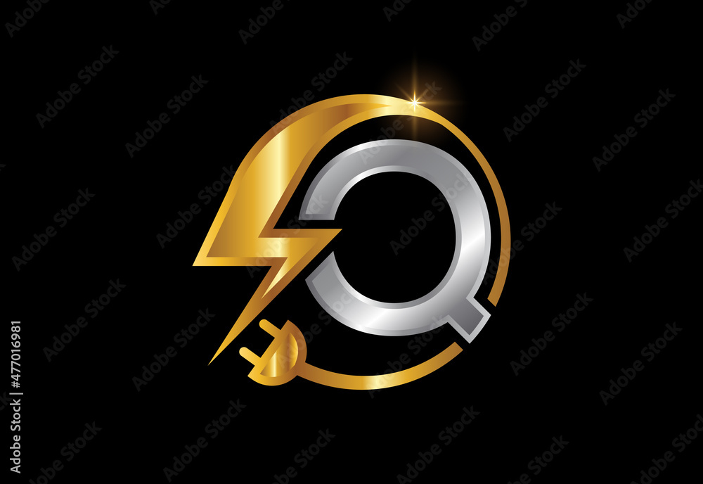 Electrical sign with the letter Q, Electricity Logo, Power energy logo, and icon vector design Electrical sign with the letter Q, Electricity Logo, Power energy logo, and icon vector design
