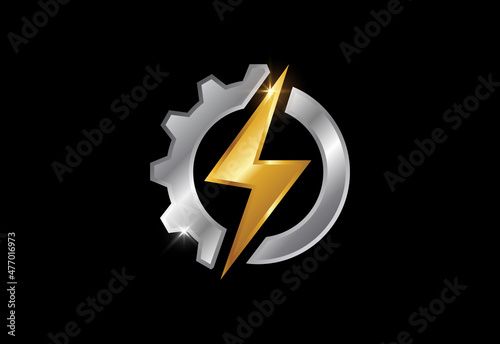 Electricity Logo template Lighting bolt sign symbol.