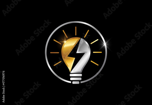 Electricity Logo template Lighting bolt sign symbol.