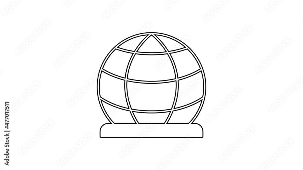 Black line Playground climbing equipment icon isolated on white background. Kid playground climb. 4K Video motion graphic animation Black line Playground climbing equipment icon isolated on white background. Kid playground climb. 4K Video motion graphic animation