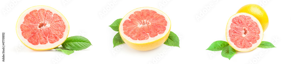 Group of pompelmoes isolated on a white background with clipping path Group of pompelmoes isolated on a white background with clipping path