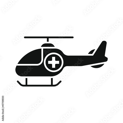 helicopter ambulance icon vector illustration