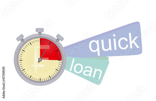 Quick loan icon. vector illustration © marijaobradovic