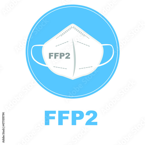 FFP2 face mask icon symbol 