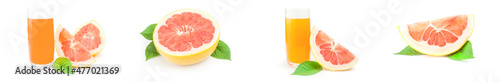 Collection of citrus fruit isolated on a white background cutout photo