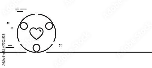 Inclusion line icon. Equity culture sign. Gender diversity symbol. Minimal line illustration background. Inclusion line icon pattern banner. White web template concept. Vector