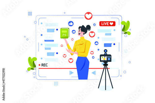 Social Influencers Recording Live Event