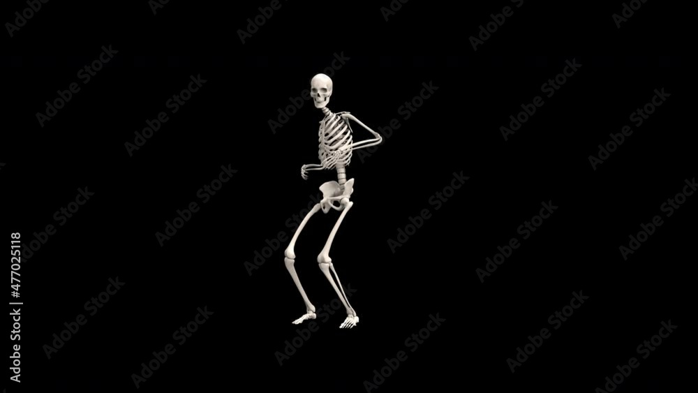 Skeleton Dancing - 3d render looped with alpha channel. Skeleton Dancing - 3d render looped with alpha channel.