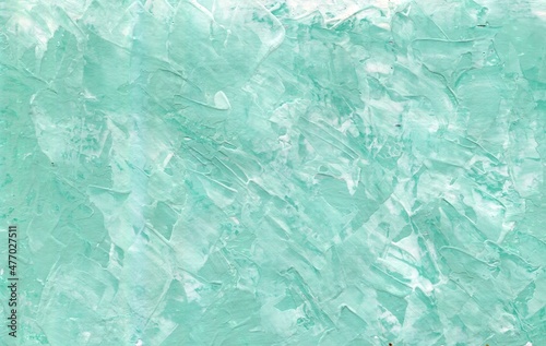 Abstract Delicate Horizontal Mint Green Grunge Background Textured Art Background.